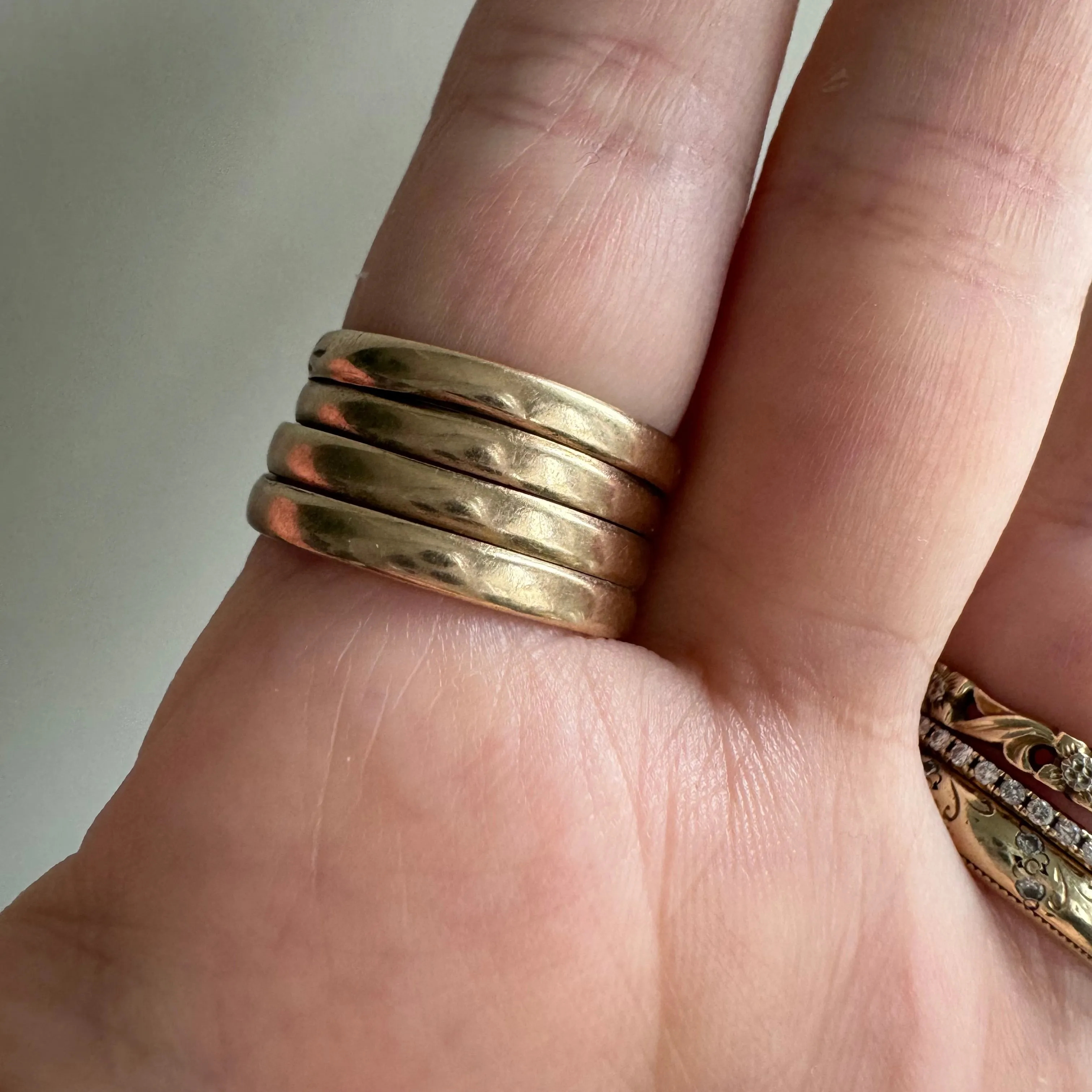 A N T I Q U E // wrap around friend / 10k rosy yellow gold snake ring / size 5-6-ish