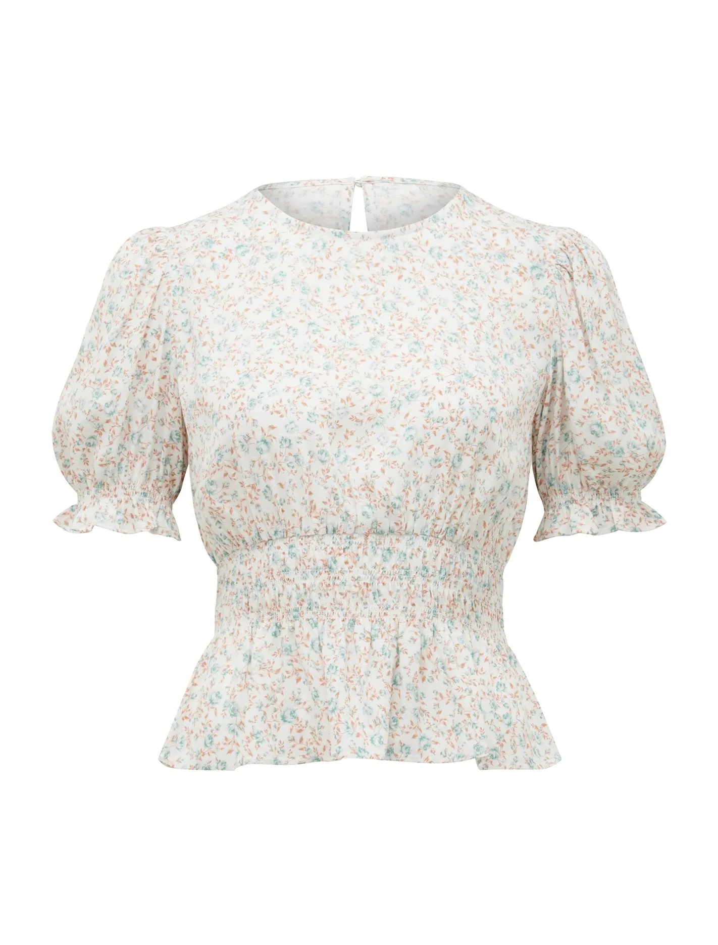 Alyssa Petite Shirred Waist Blouse