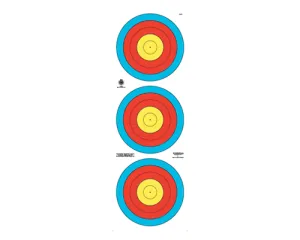 Arrowhead Target Face 40cm FITA 3 Spot Vertical