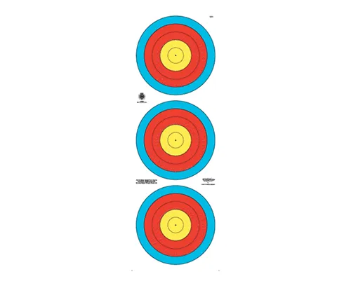 Arrowhead Target Face 40cm FITA 3 Spot Vertical