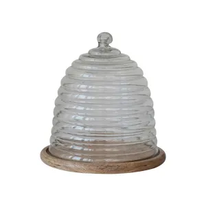 BEE HIVE CLOCHE WITH TRAY