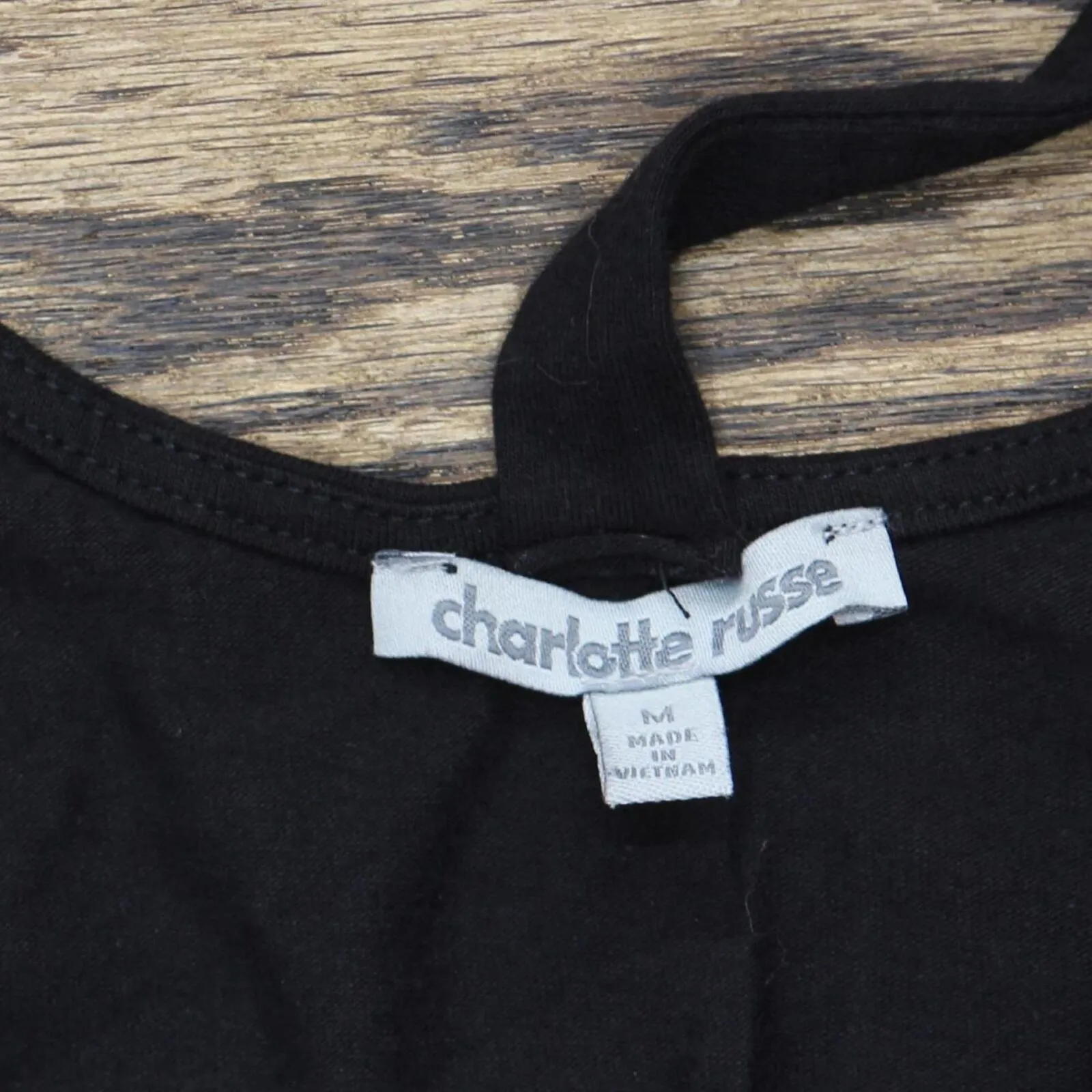 Charlotte Russe Womens Knit Racerback Tank Top 1666f2229bc08c Black M