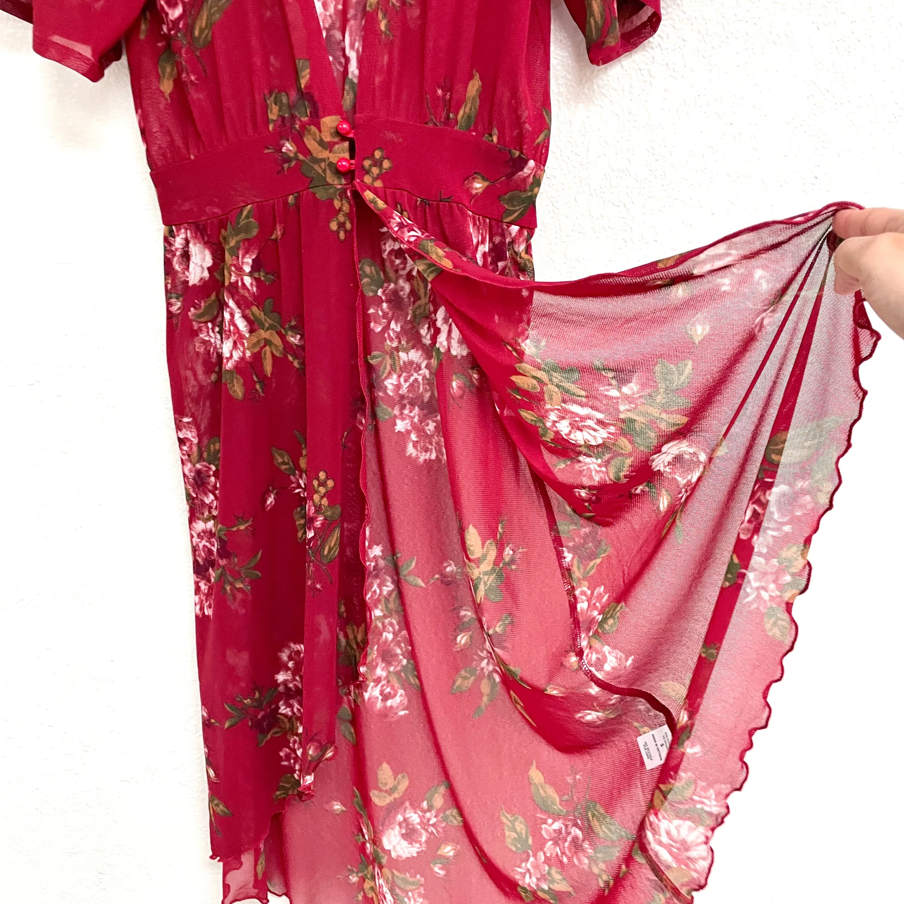 Floral Sheer Dress Topper